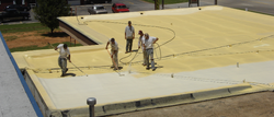 Elastomeric Base Coat over Foam