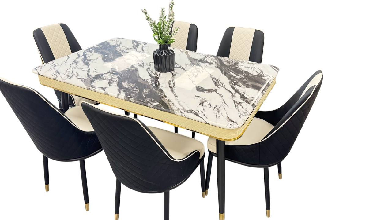 Dining Table with Marble Top