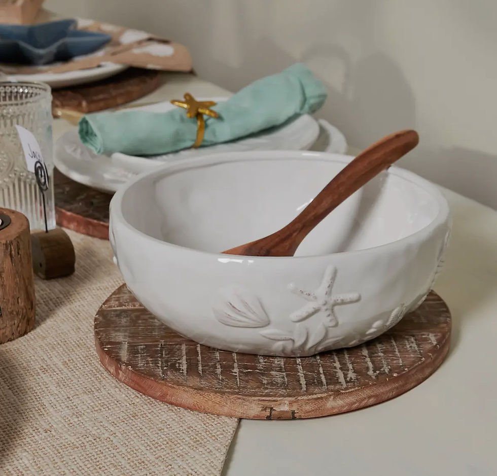 Thumbnail: Sealife White Embossed Bowl