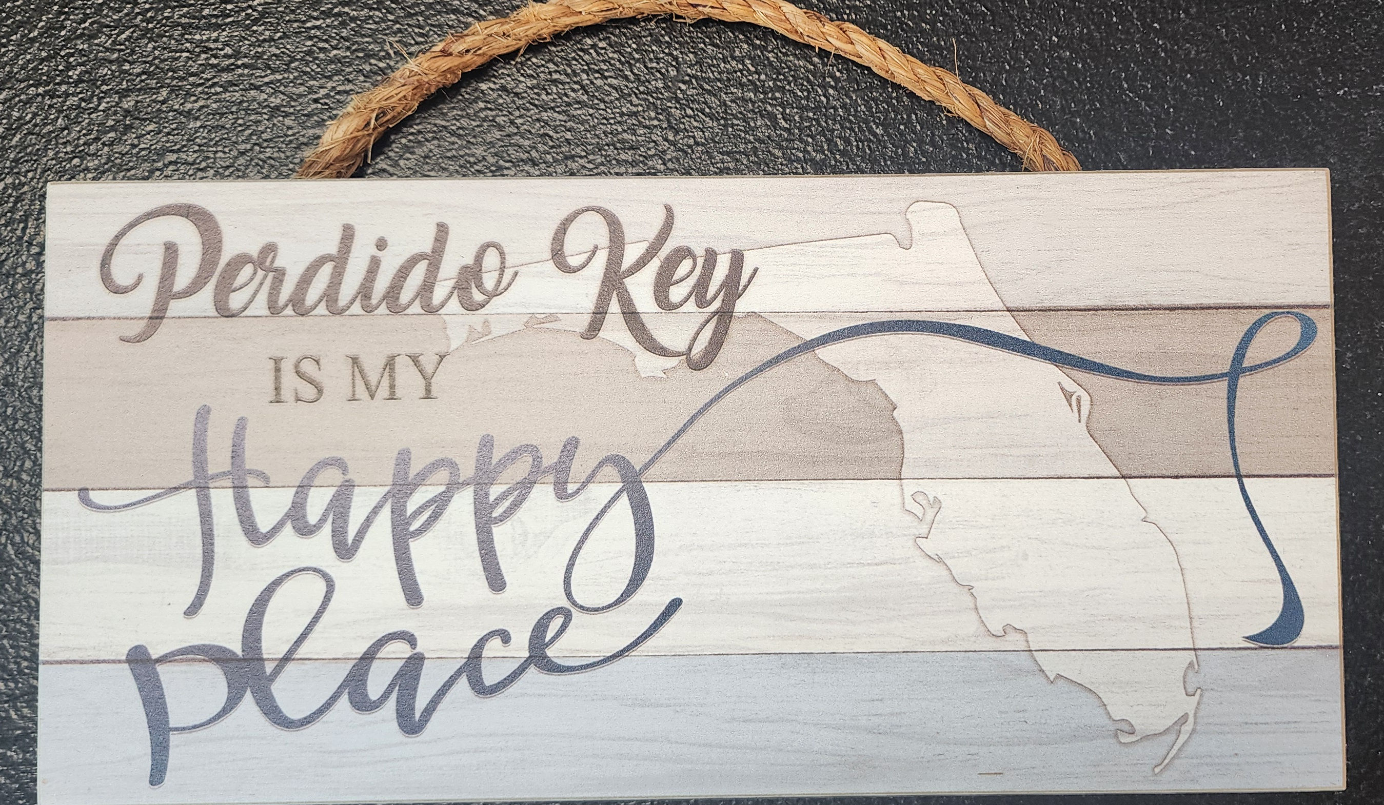 Happy Place Rope Hanger Slat