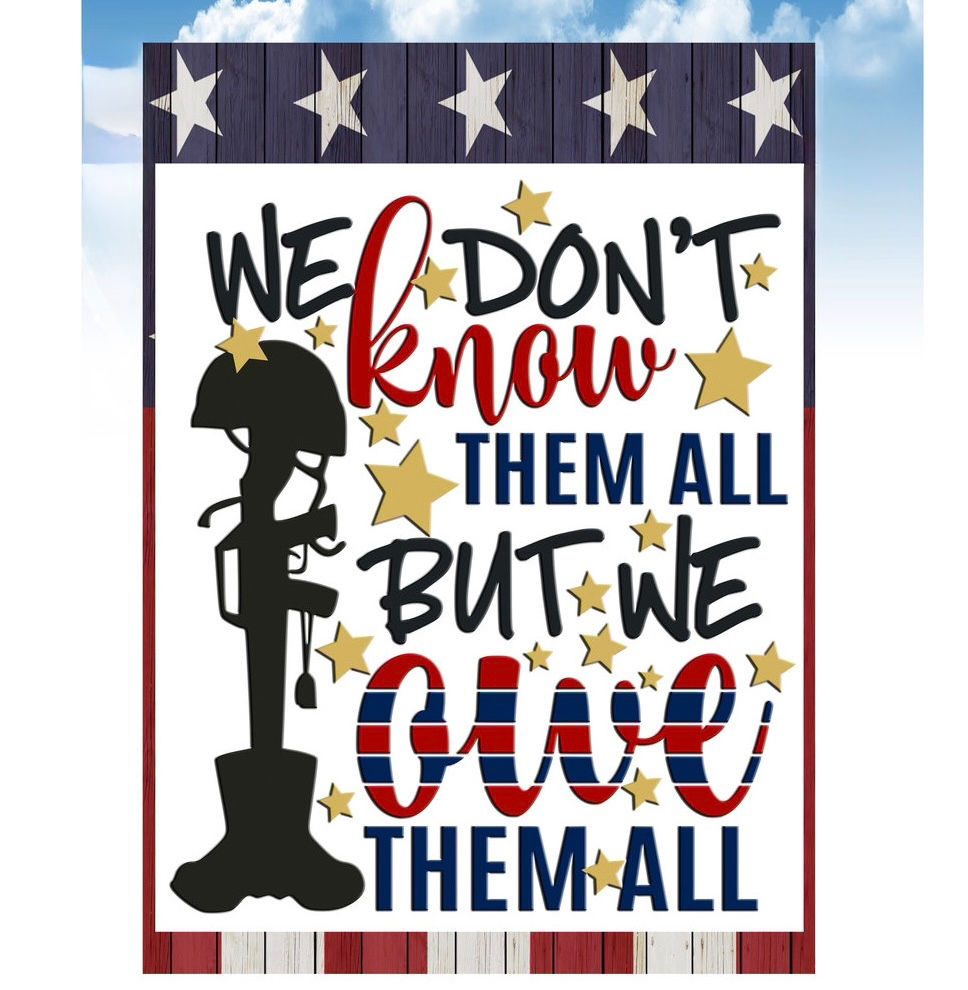 We Don't Know Them Garden Flag