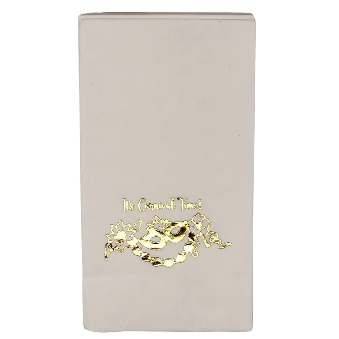 Its's Carnival Time White Guest Napkins
