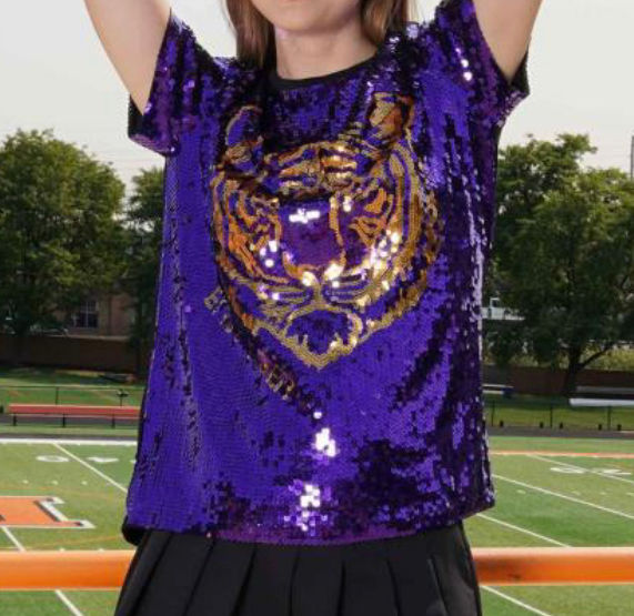 LSU Tiger Sequin Top