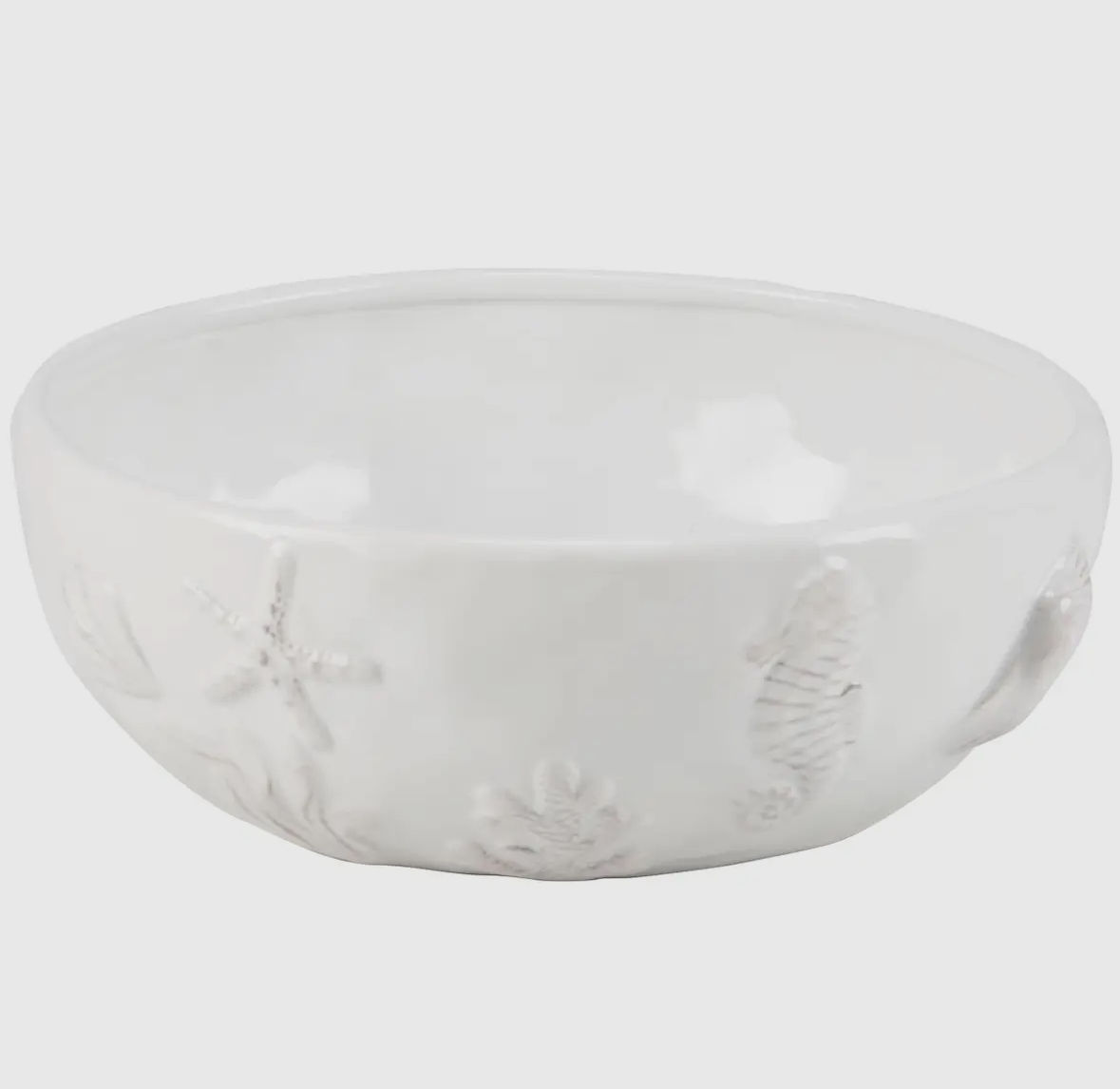Sealife White Embossed Bowl