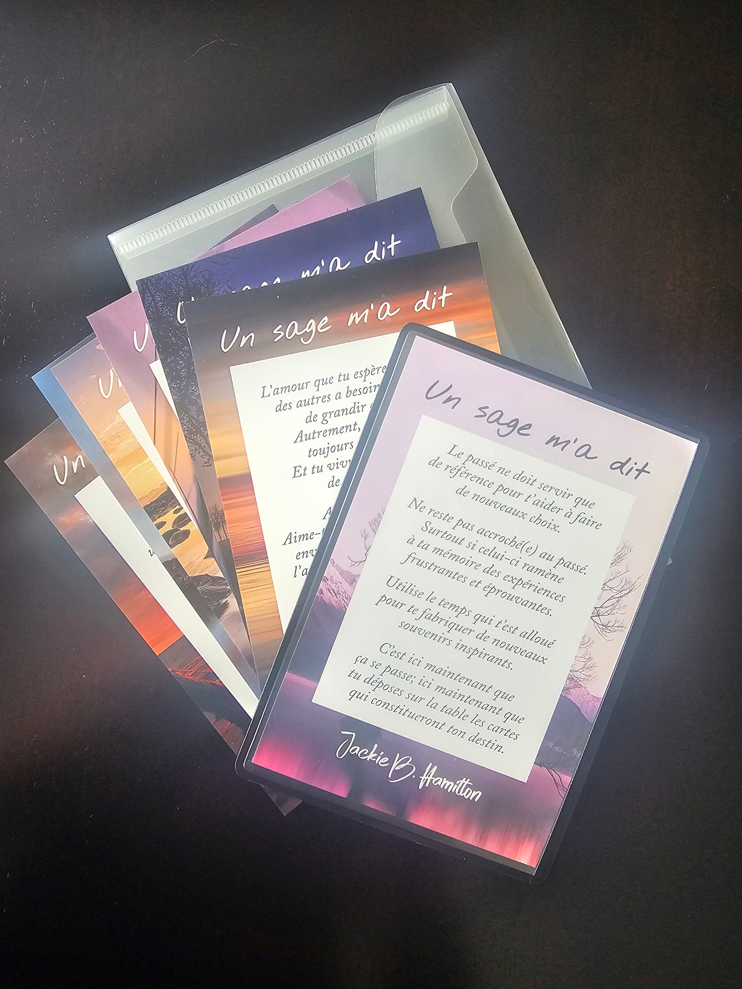 Série 2 (un sage m'a dit) - cartes lumineuses avec cadre magnétique