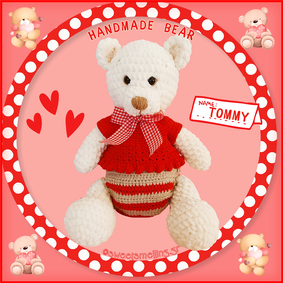 Handmade Crochet Teddy Bear * Soft Plush Kids Toy* A Cuddly Friend