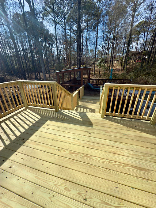 New pressure treated deck in Calera, AL