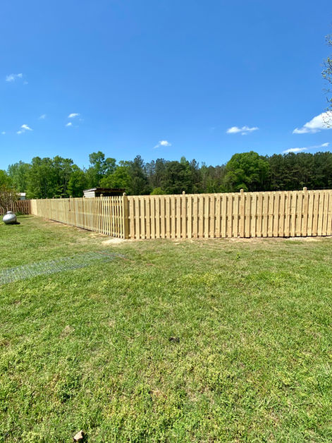 Pressure treated shadowbox 6’ fence