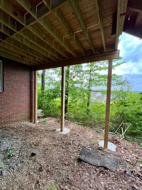 Under side of deck