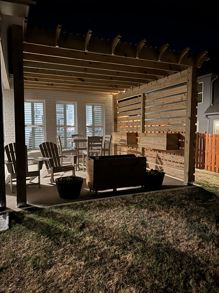 Pressure treated pergola