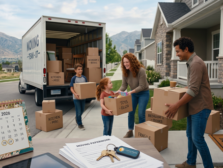 A family moving and experiencing a Special Enrollment Period with their health insurance.