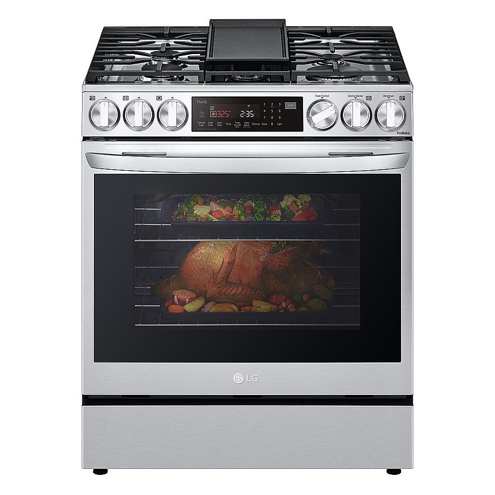 Thumbnail: LG 6.3 cu. ft. Smart ProBake Slide-in Dual Fuel Range LSDL6336F