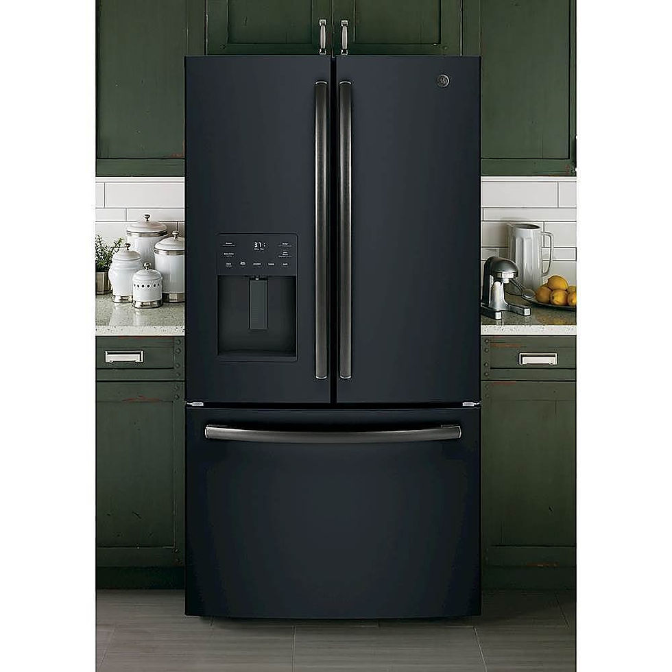 Thumbnail: GE 25.6 cu. ft. French Door Refrigerator in Black Slate GFE26JEMDS