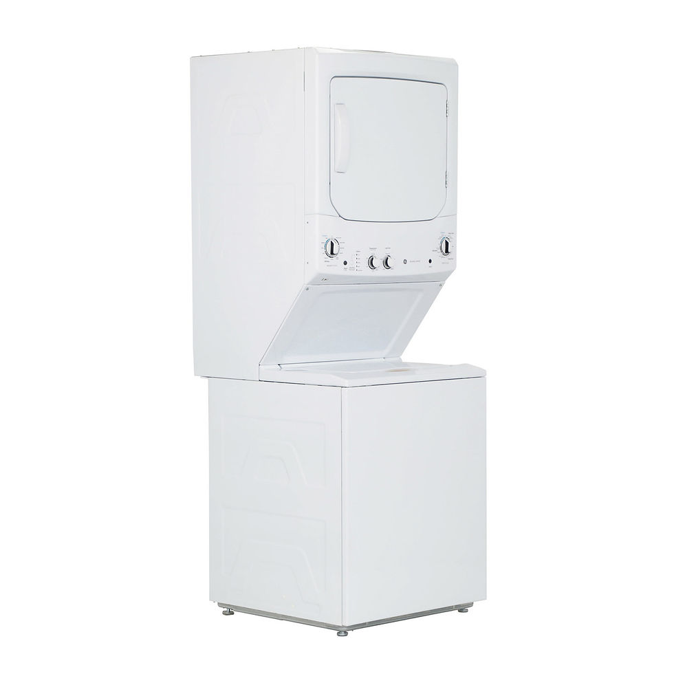 Thumbnail: GE 3.8 cu. ft. Washer 5.9 cu. ft. Electric Dryer Combo in White GUD27ESSMWW