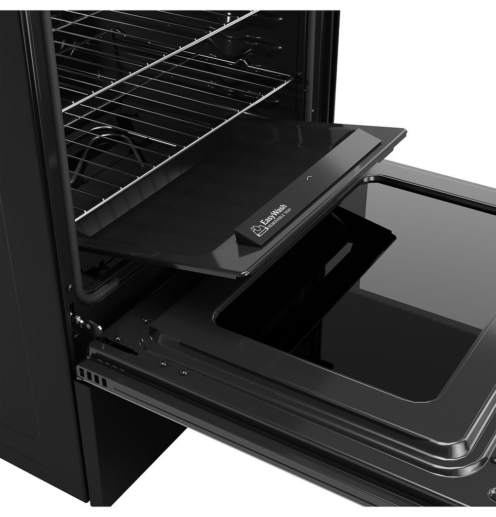Thumbnail: GE 5.3 cu. ft. Electric Range with Air Fry & EasyWash Tray GRF600AVBB