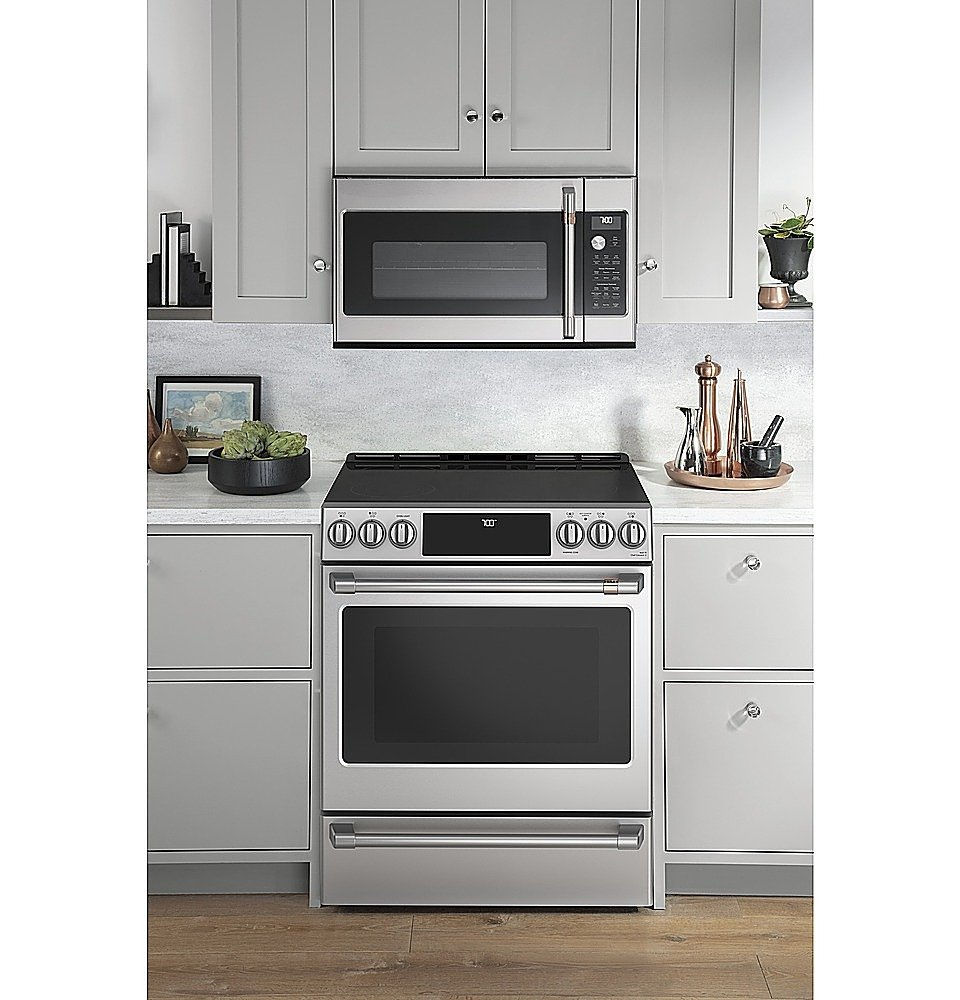 Thumbnail: Cafe Smart Slide-In Electric Range with True Convection and Air Fry CES700P2MS1
