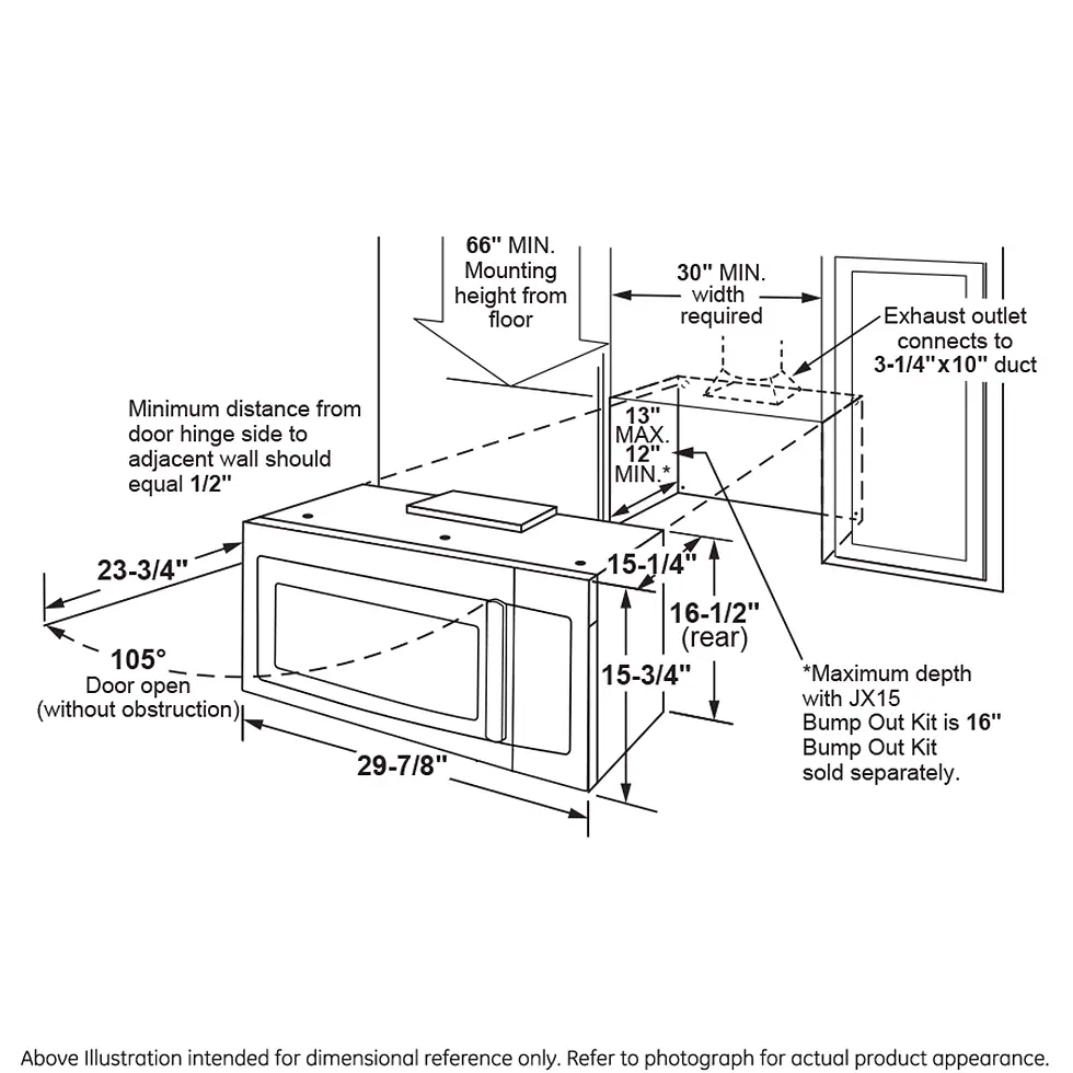 Thumbnail: GE 1.6 cu. ft. Over-the-Range Microwave in White JVM3160DFWW
