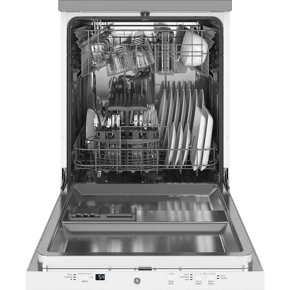 Thumbnail: GE 24 in. Top Control Portable Dishwasher GPT225GLWW