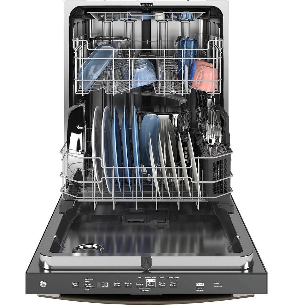 Thumbnail: GE Top Control Dishwasher with Third Rack and Dry Boost, 47 dBA GDT650SMVES