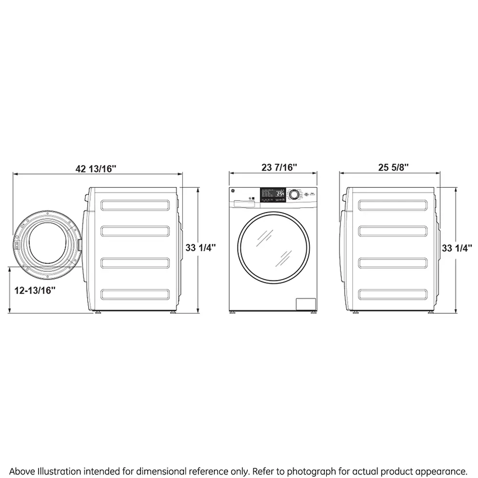 Thumbnail: GE 2.4 cu. ft. Stackable Front Load Washing Machine GFW148SSMWW