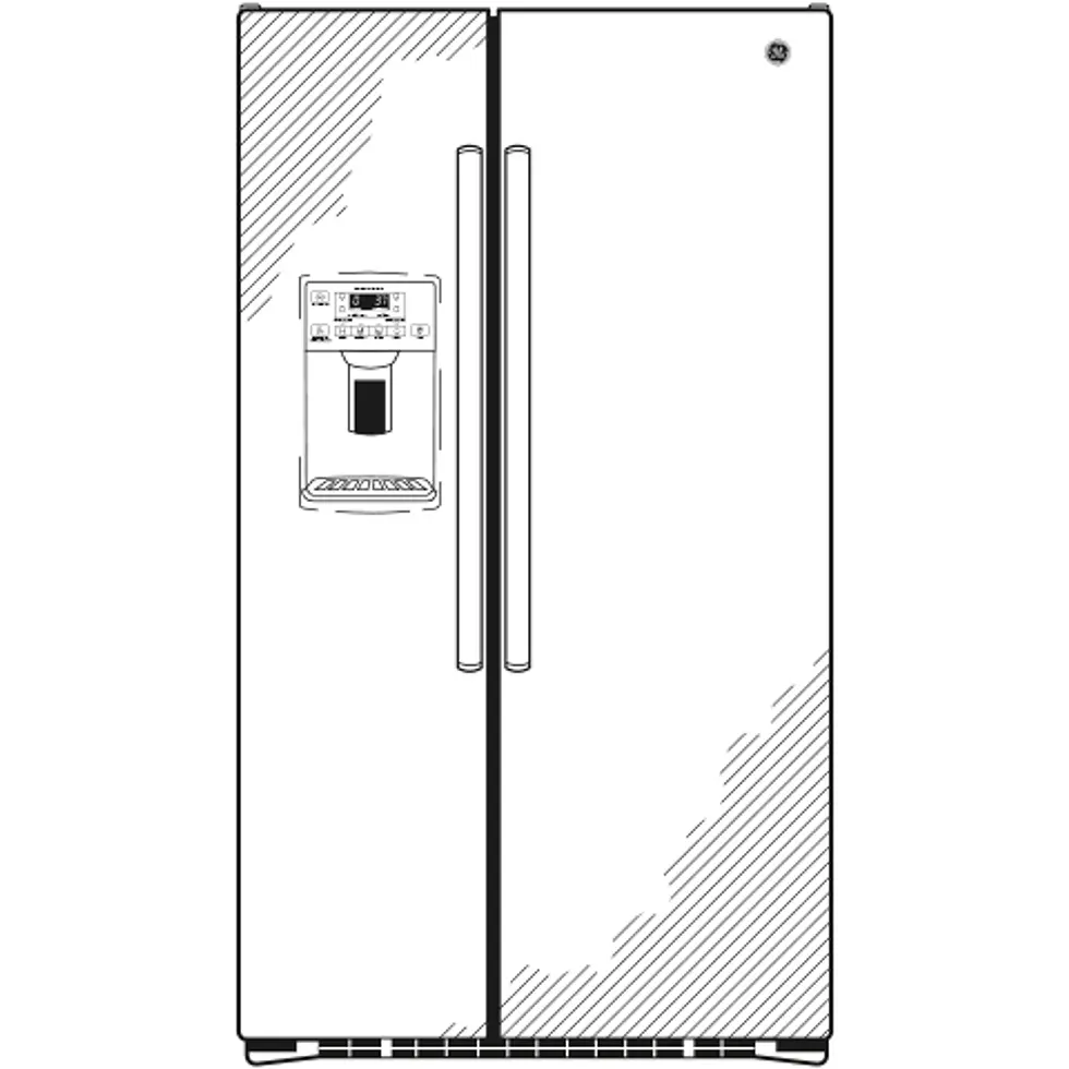 Thumbnail: GE 21.8 cu. ft. Side by Side Counter Depth Refrigerator GZS22DSJSS