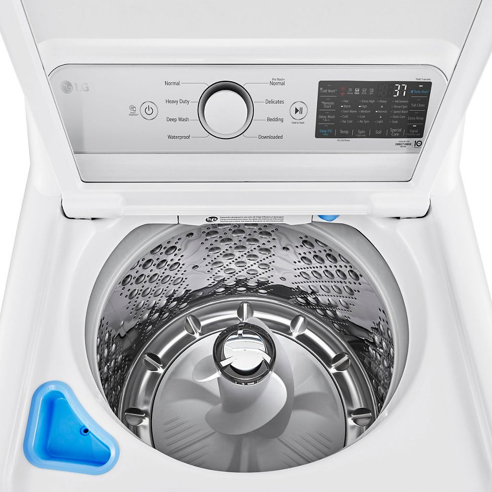 Thumbnail: LG 5.3 cu. ft. Smart Top Load Washer with 4-Way Agitator WT7405CW