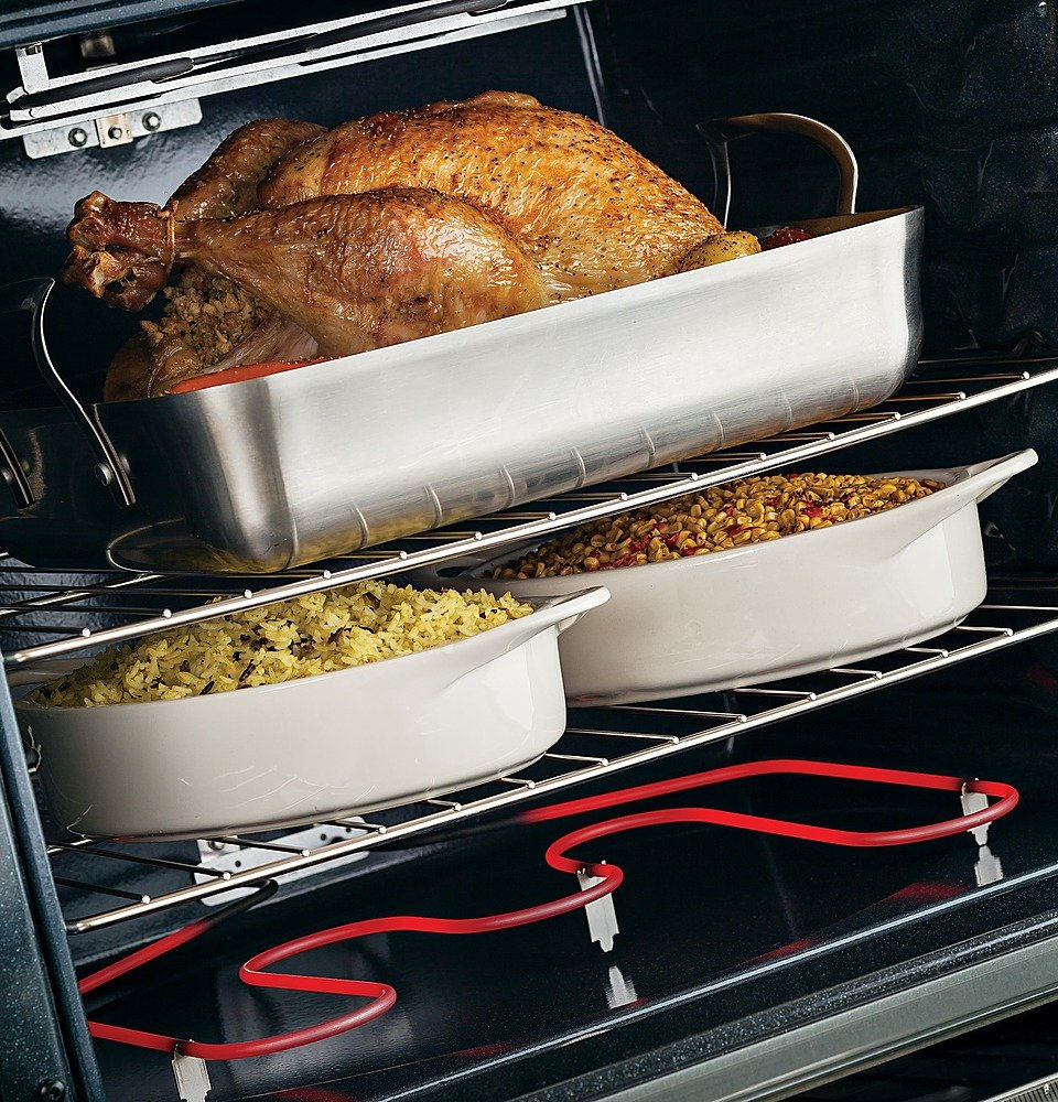 Thumbnail: GE 30 in. 4.4 cu. ft. Drop-In Electric Range with Self-Cleaning Oven JD630DTWW