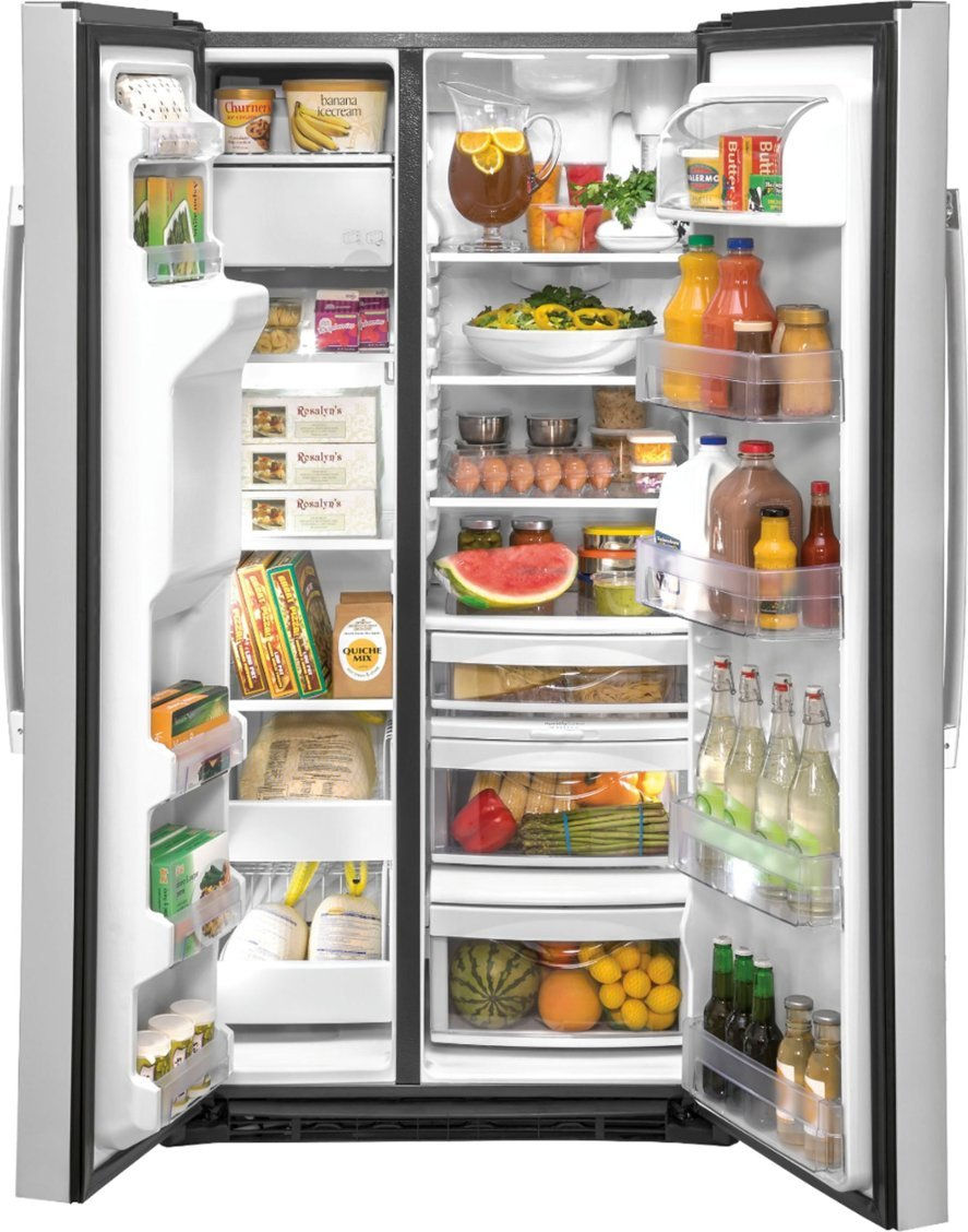 Thumbnail: GE 21.8 cu. ft. Side by Side Counter Depth Refrigerator GZS22IYNFS
