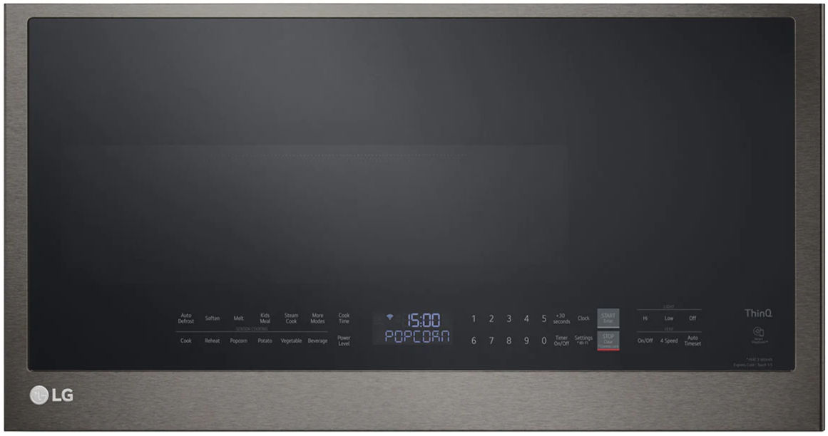 LG Smart 2.0 cu. ft. OTR Microwave with EasyClean in Black Stainless MVEL2033D