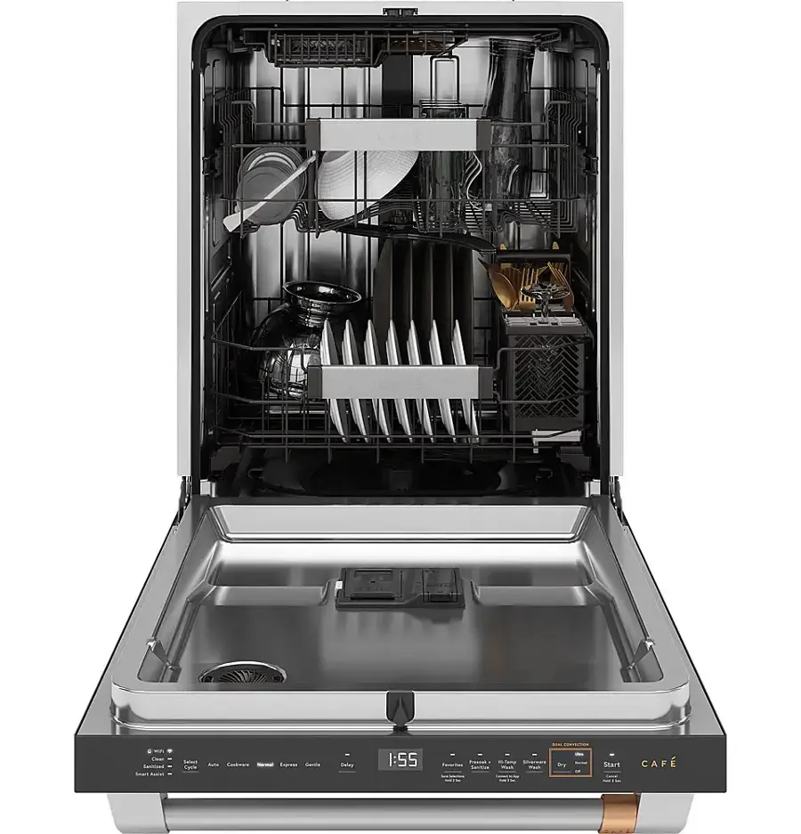 Thumbnail: Cafe 24 in. Dishwasher with Ultra Wash & Dual Convection Dry, 44 dBA CDT858P2VS1