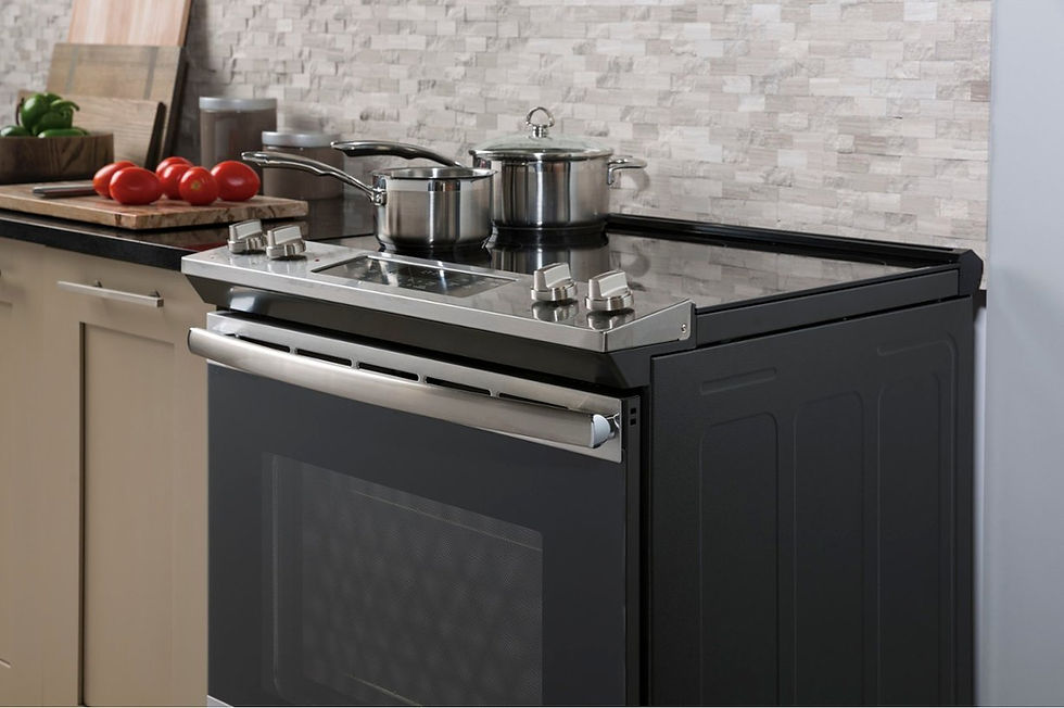 Thumbnail: GE 5.3 cu. ft. Slide-In Electric Range with Self Clean JS645SLSS