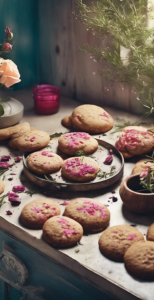 home and garden modern kitchen with roses and baked cookies Martha Stewart style beautiful