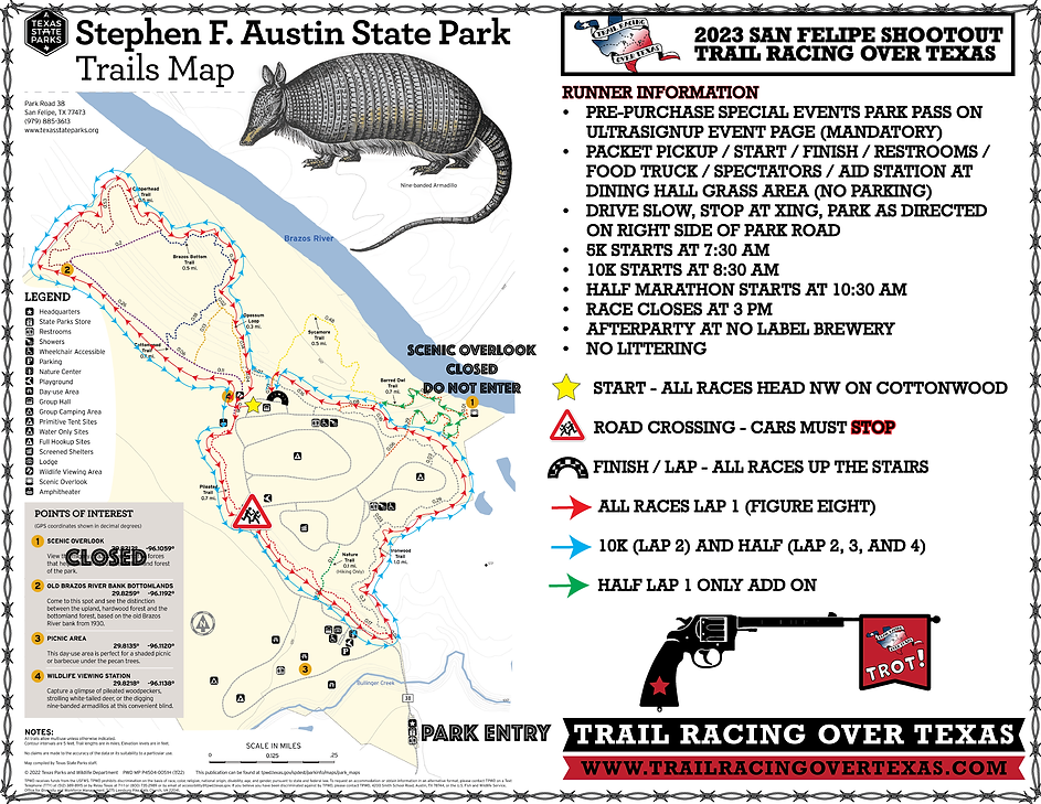 2023 Shootout TROT Trail Racing Map