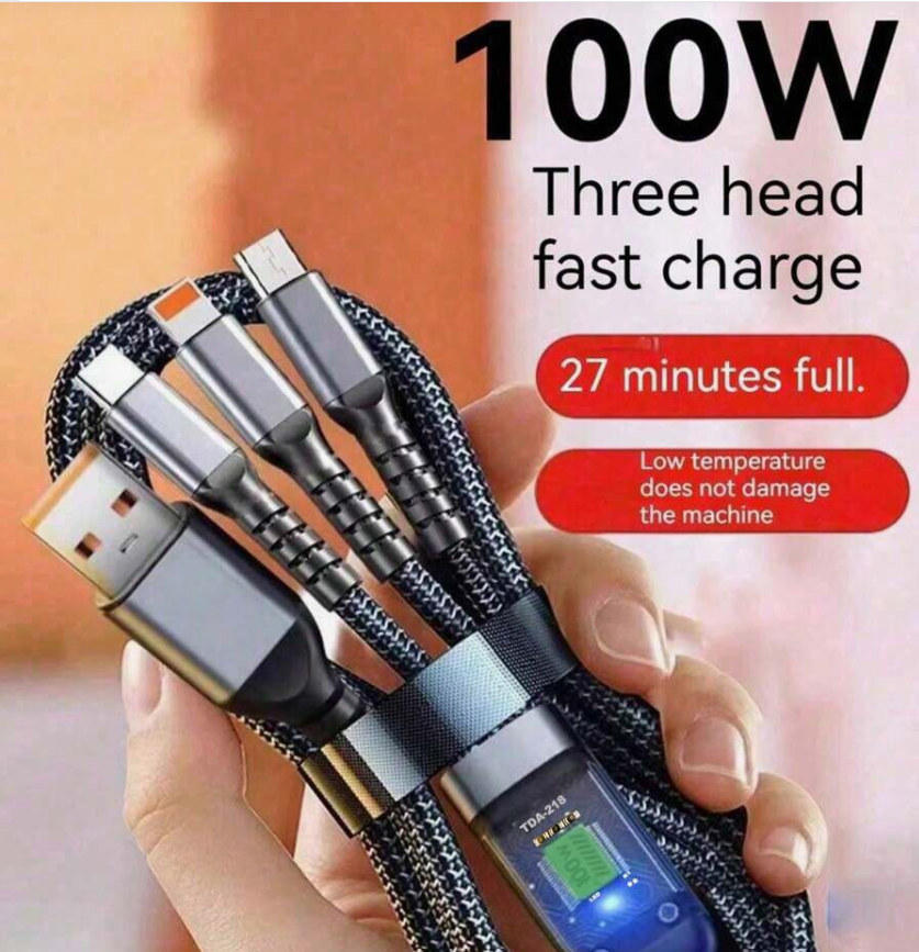 Thumbnail: 3-In-1 Super Fast Charging Cable
