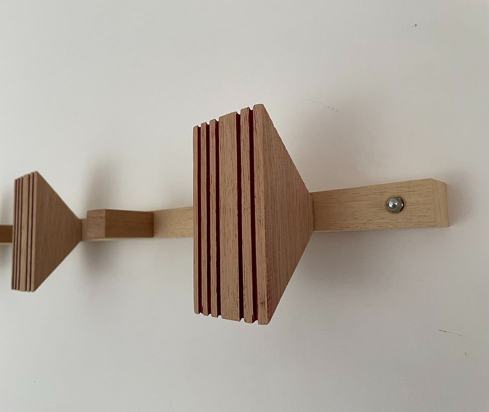 Miniature : Porte-manteau en chêne et hêtre massif - La Ramure 
