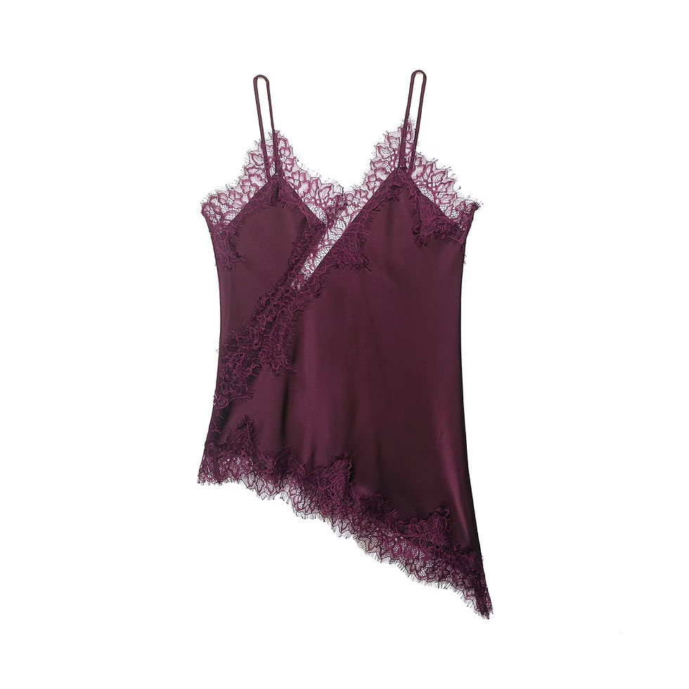 Thumbnail: HH Sexy Women Asymmetrical Lace Slip Tops Summer Female Backless Sleeveless Off 