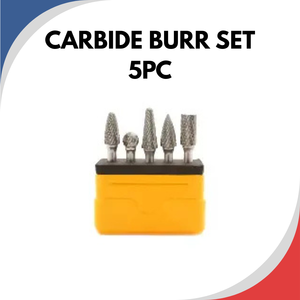 Right Lines TB.HM.SET.1.A 5-piece Carbide Burr Set for Hard Metals 6mm shank
