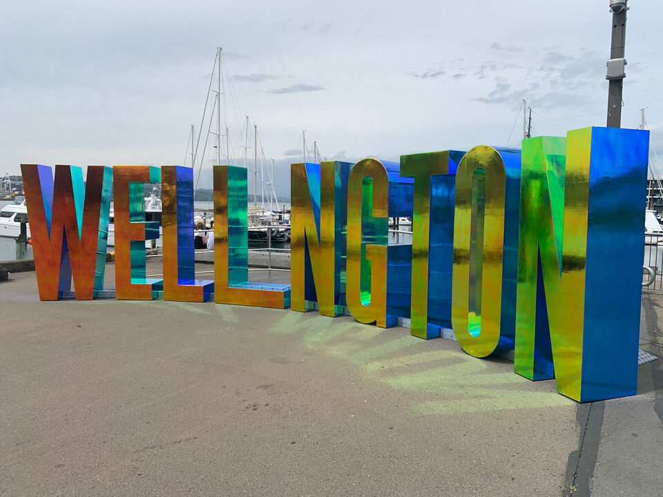 I in Wellington sign on the city's waterfront