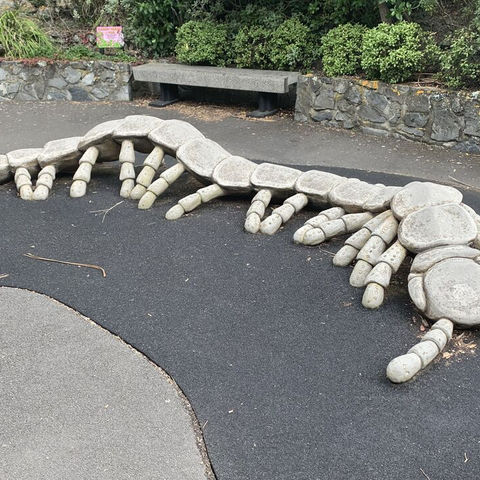 centipede sculpture before