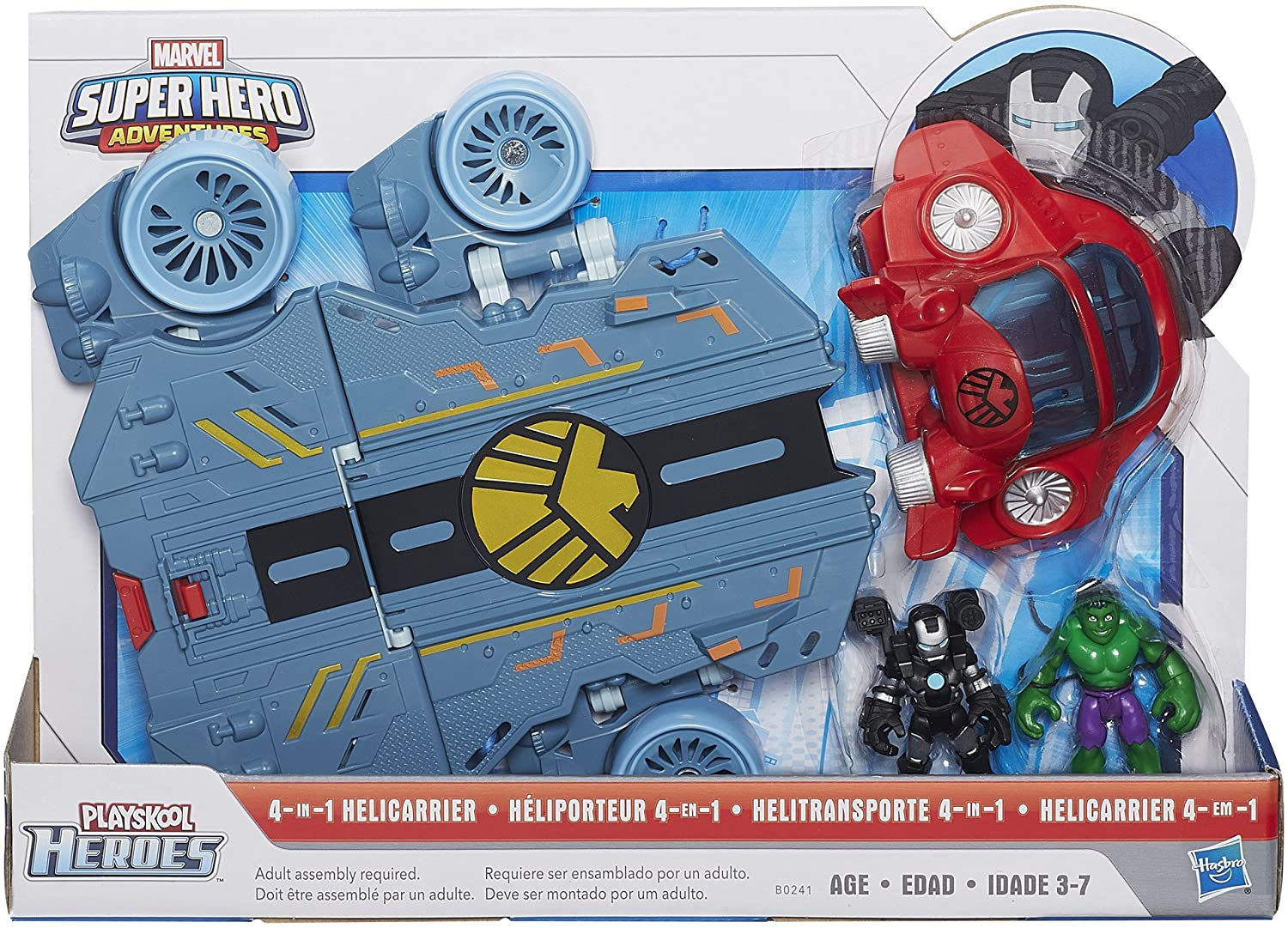 playskool Marvel super hero helicarrier 4 en 1