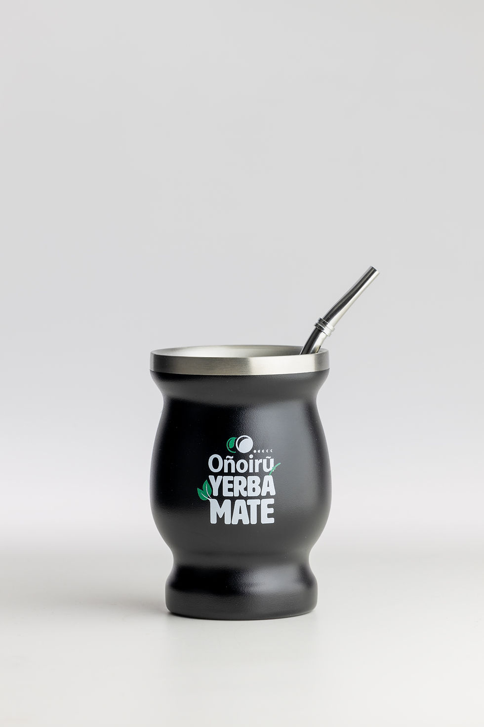 Miniatúra: Onoiru Mate Cup with Bombilla — Black Steel