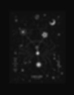 Cancer zodiac constellation art print in silver foil finish on premium black cardstock