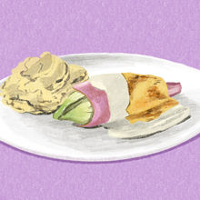chicon gratin illustration with mash potatoe