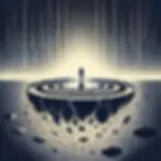 A vector art illustration of a person standing on a shrinking, cracking platform in a dark void, symbolizing diminishing support.