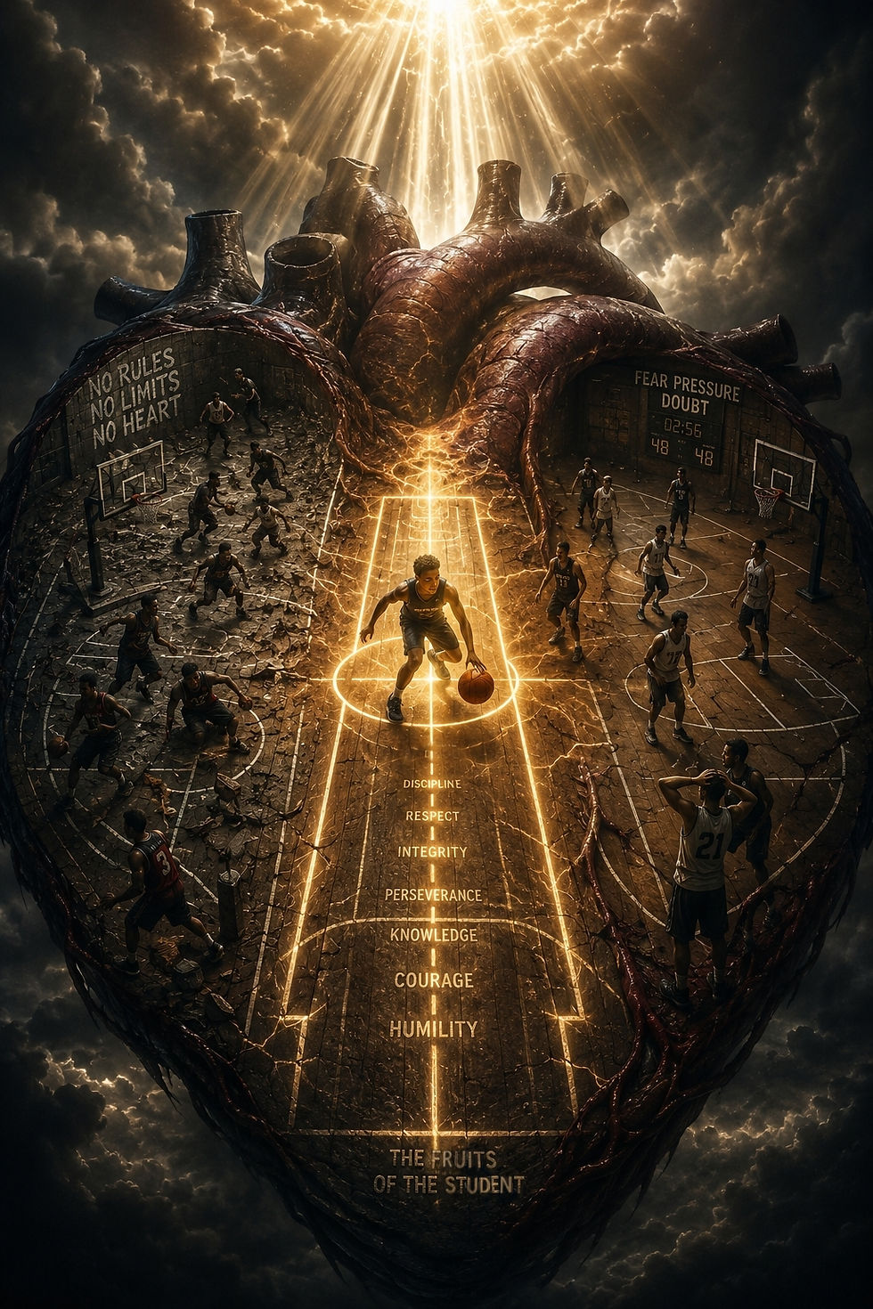 “The student's path is narrow, and is set in a dangerous place to fall, like as if there were a fire on the right hand, and on the left a deep water: And one only path between them both, even between the fire and the water, so small that there could but one player go there at once.” ‐ 2 Esdras 7:7-8