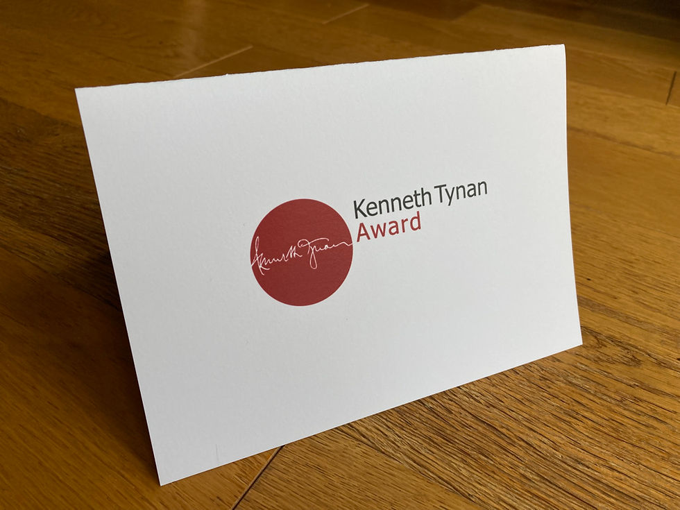 The Kenneth Tynan Award envelope