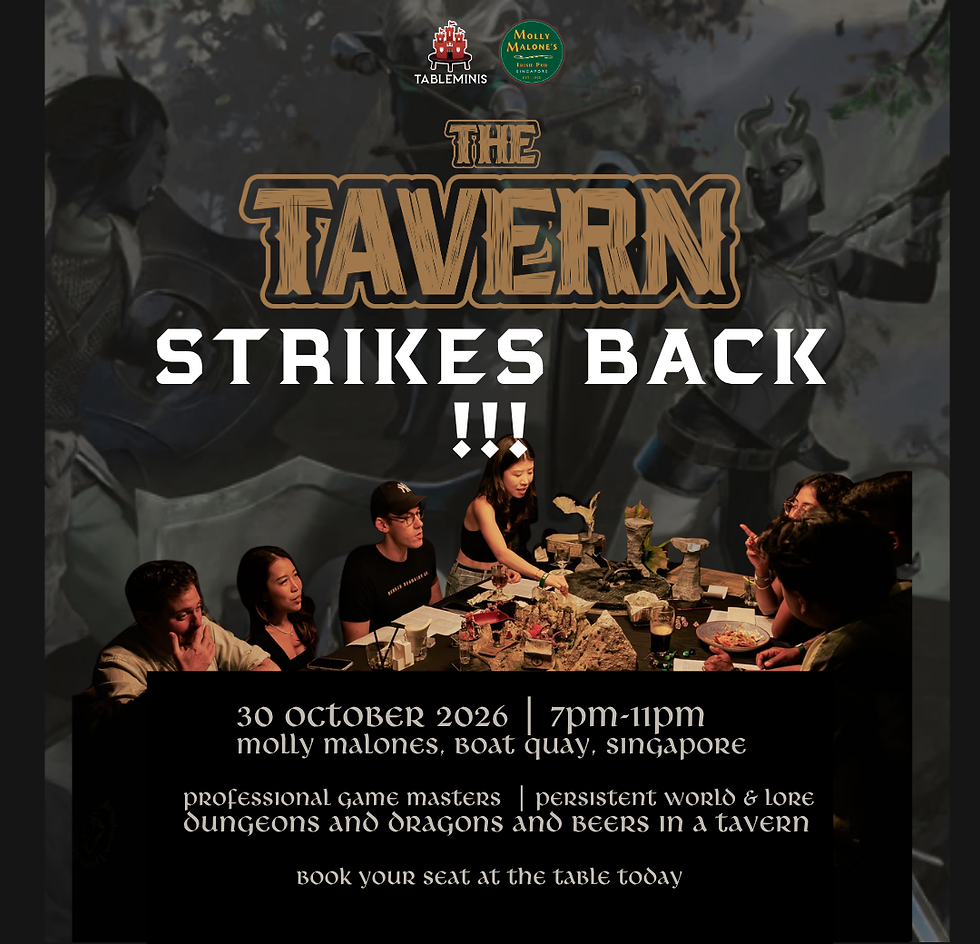 The Tavern: THE TAVERN STRIKES BACK!!! (30 Oct)