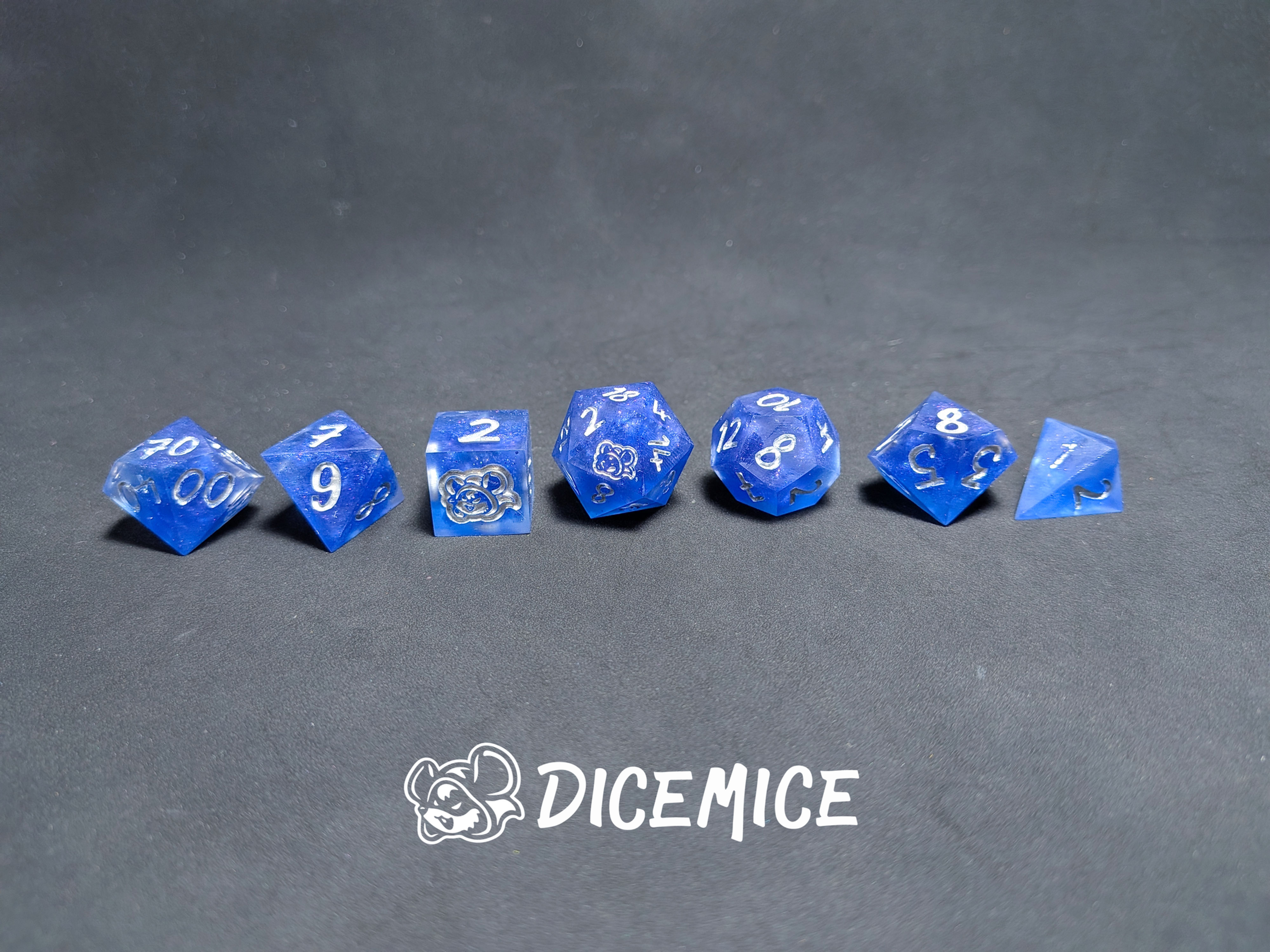 Between Stars & Sea – DiceMice Handmade Dice Set