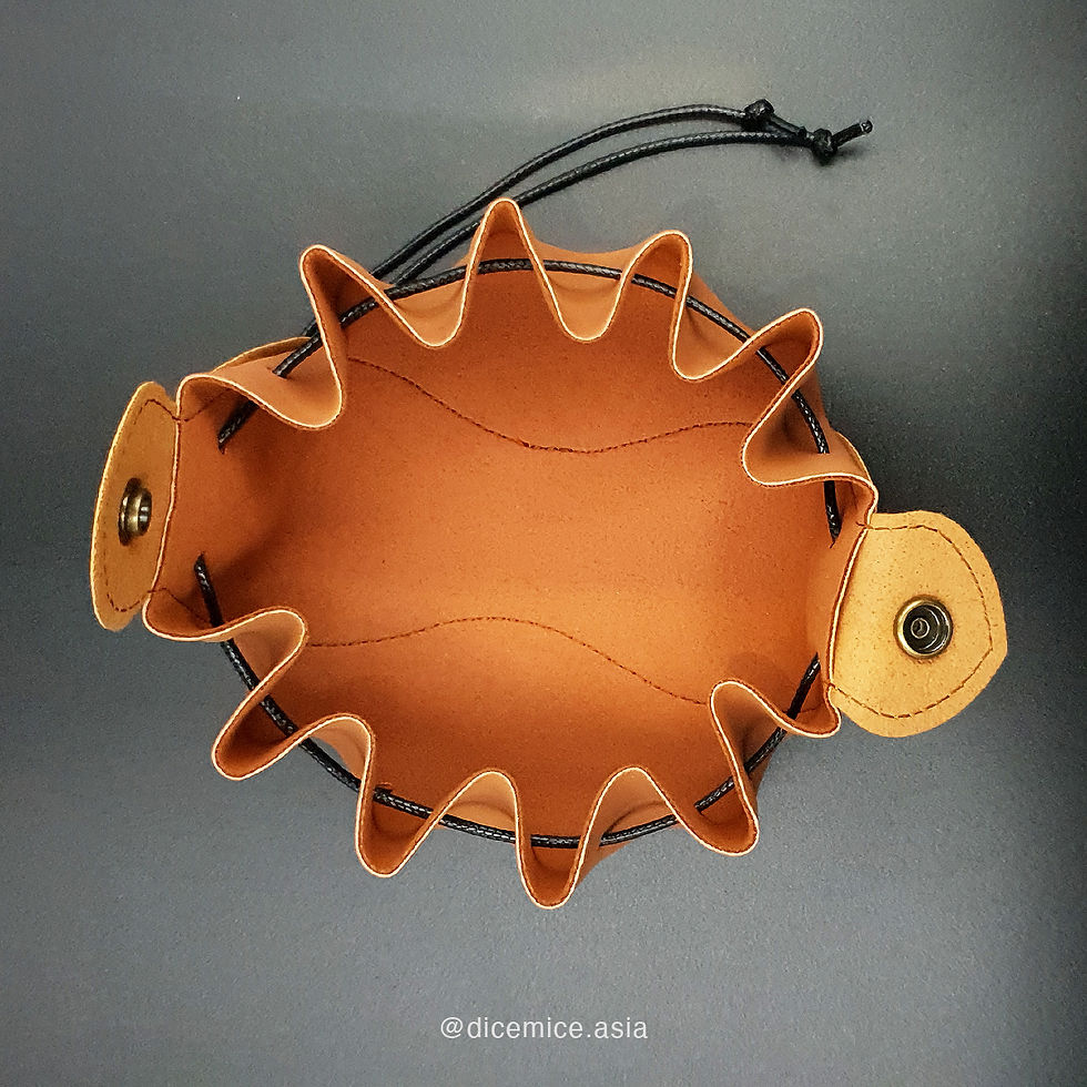 Thumbnail: Dice Pouch - Leather Drawstring Dice Bag