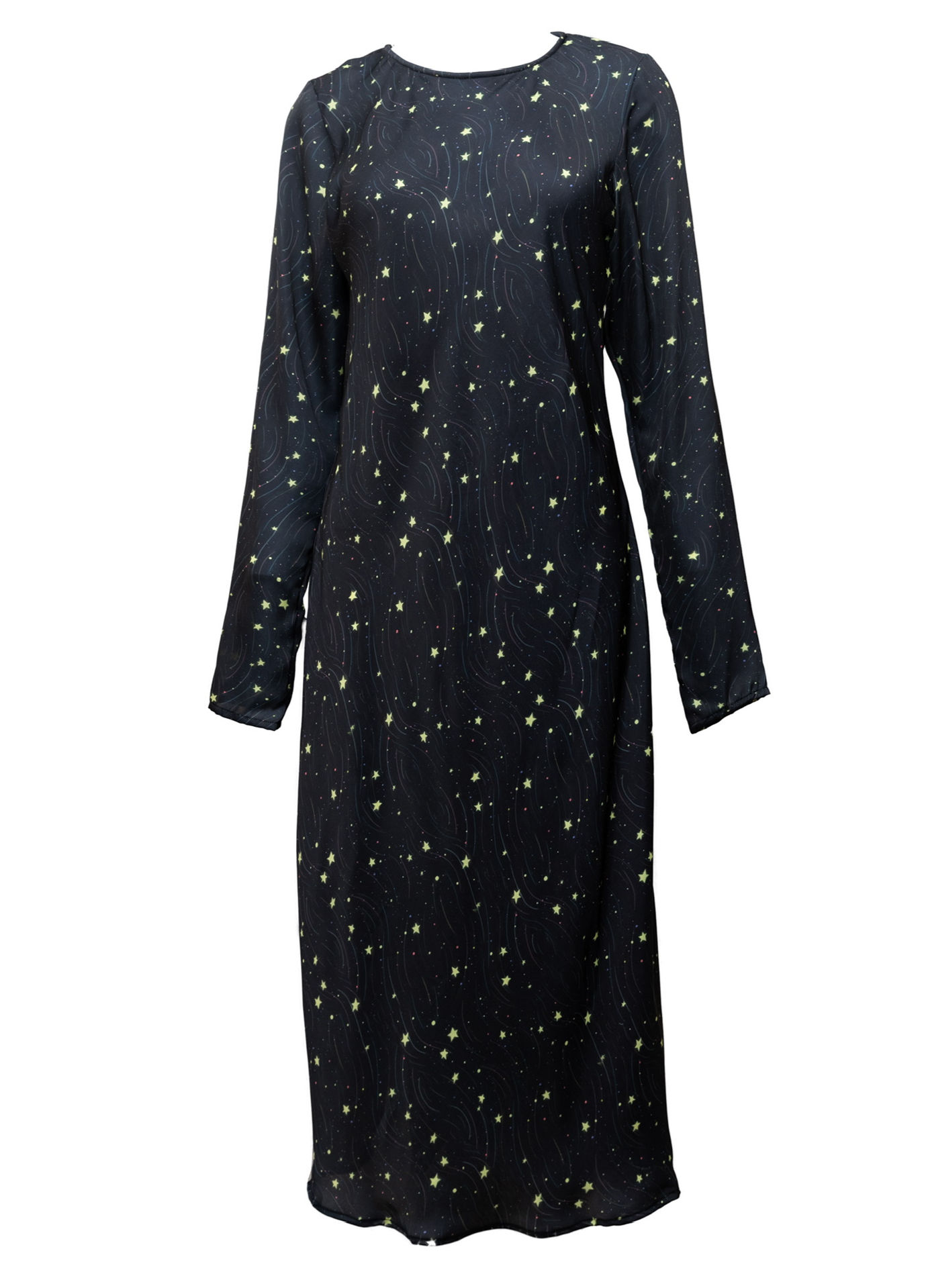 LEA DRESS MI-LONG PRINTED GALAXIE